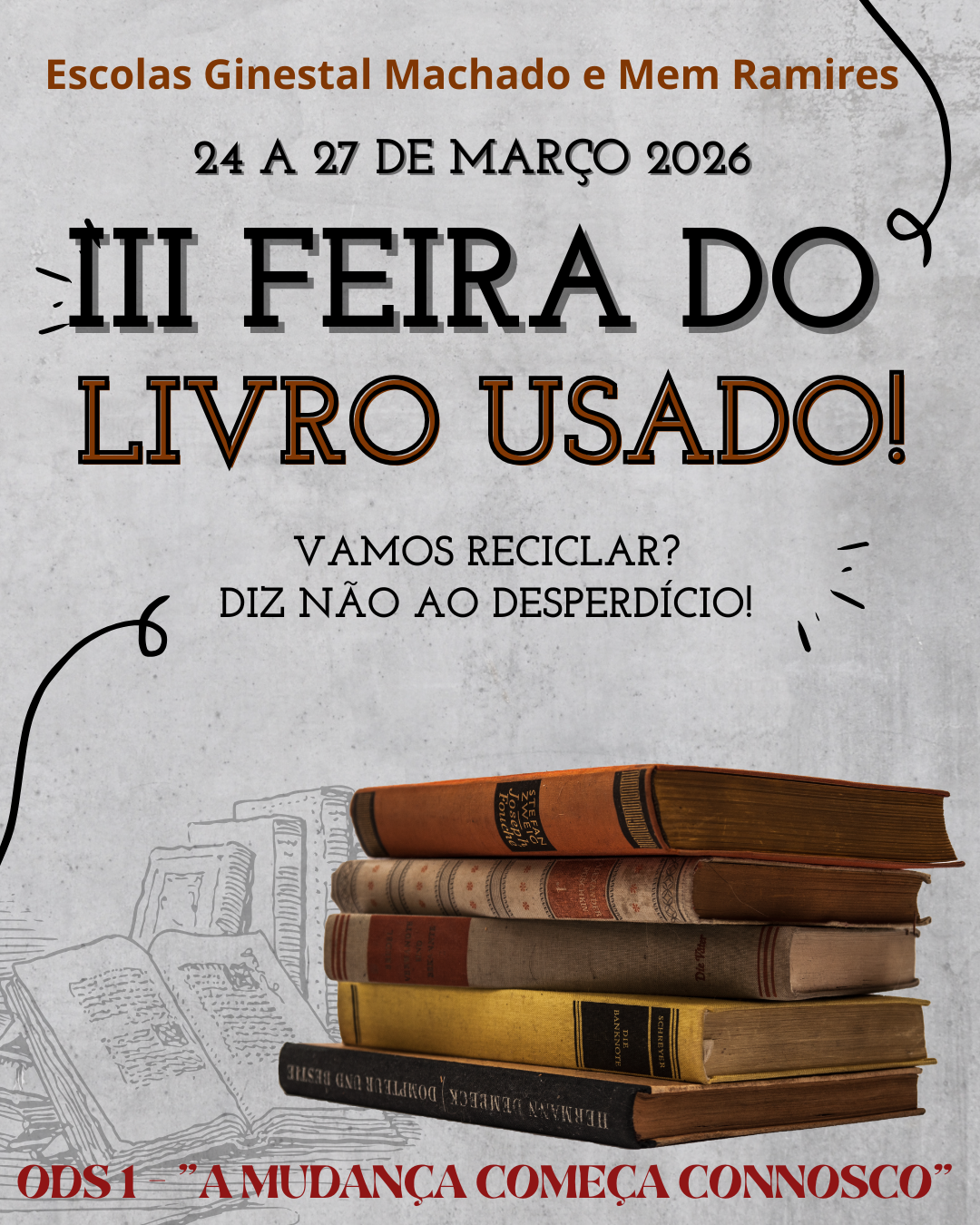 Cartaz da III Feira do Livro Usado